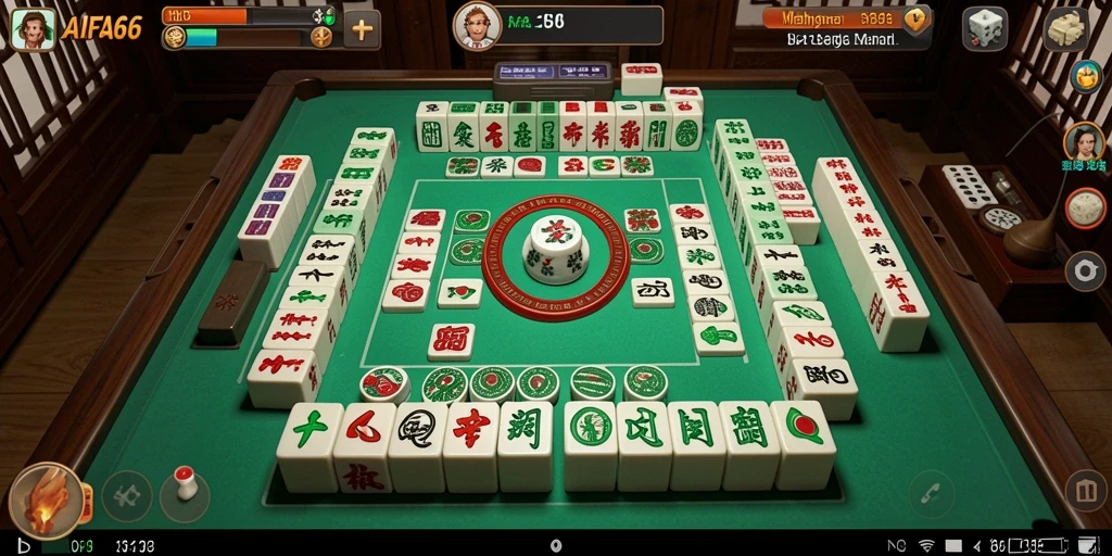 Screenshots AIFA66 menunjukkan gameplay Mahjong yang menarik dan seru.