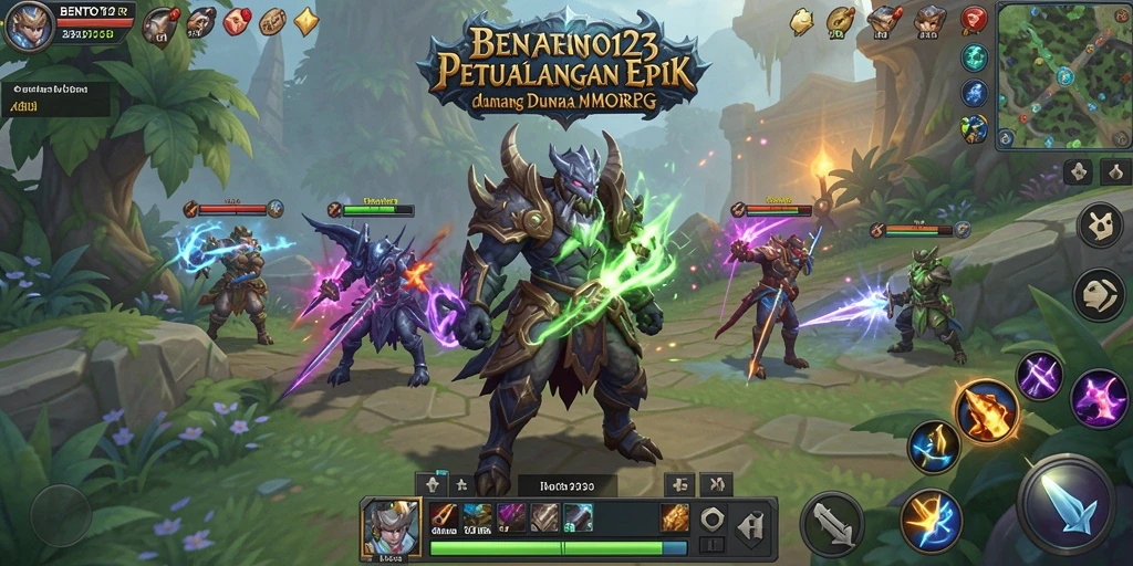 Screenshot utama BENTO123 menampilkan gameplay menarik dalam petualangan MMORPG.