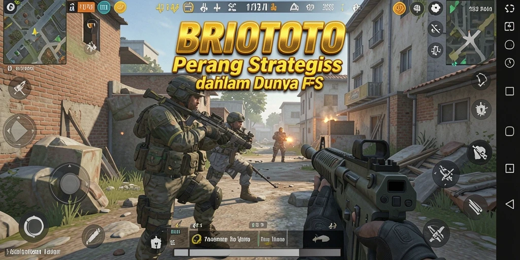 Tampilan screenshot menunjukkan aksi seru dalam BRIOTOTO FPS.