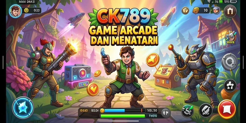 Tampilan gameplay seru pada CK789 yang penuh warna.