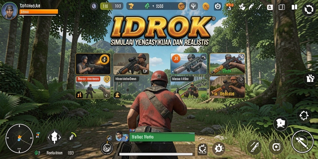 Tangkapan layar gameplay IDROK menampilkan momen mendebarkan dalam simulasi.