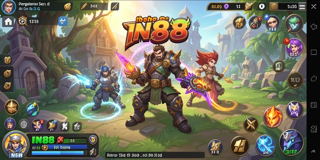Tangkapan layar IN88 menunjukkan aksi seru dalam gameplay SLG.