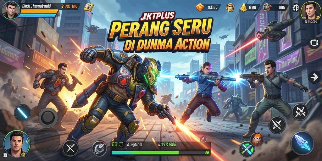 Screenshot gameplay JKTPLUS menampilkan pertarungan seru dan grafis yang memukau.