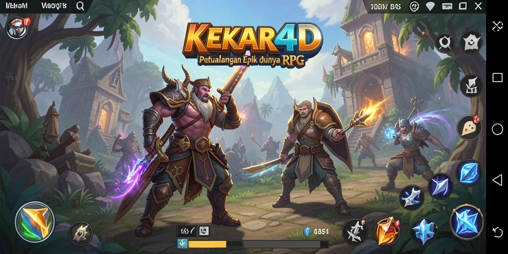 Tampilan gameplay KEKAR4D dengan aksi seru dan karakter ikonik.