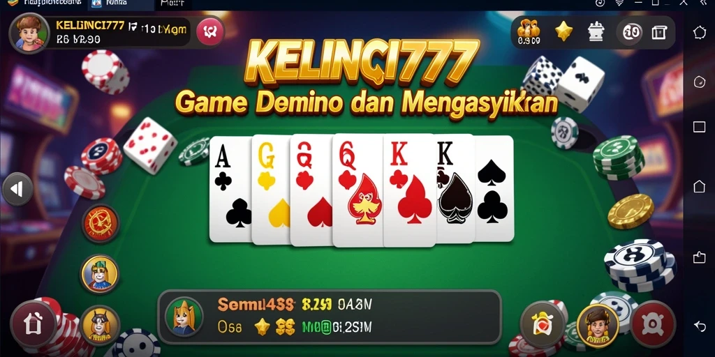 Tampilan gameplay seru KELINCI777 dalam permainan domino.