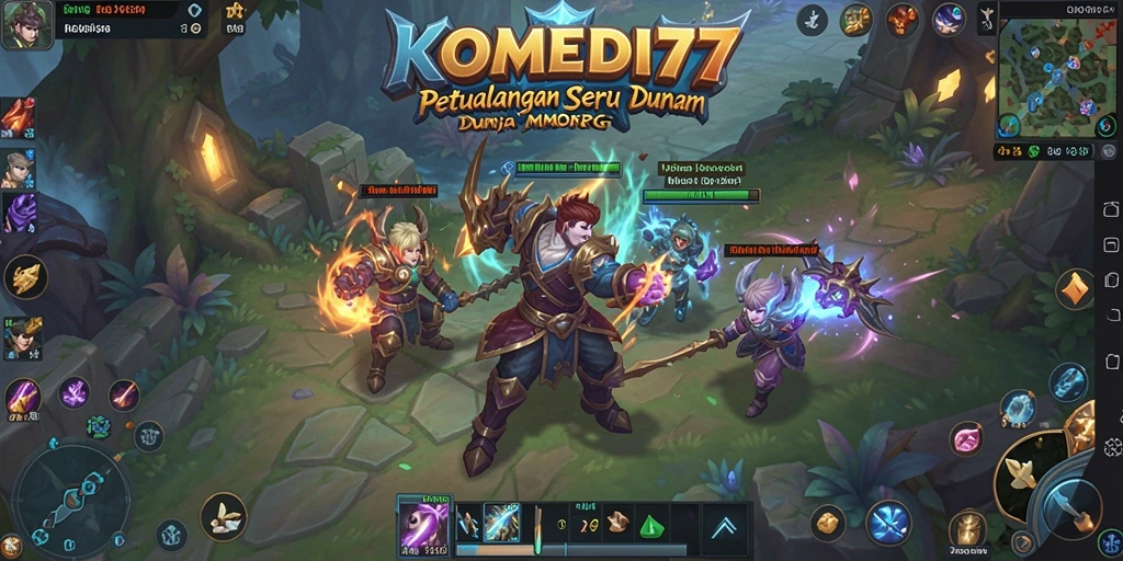 Tampilan menakjubkan dari gameplay MMORPG di KOMEDI77.