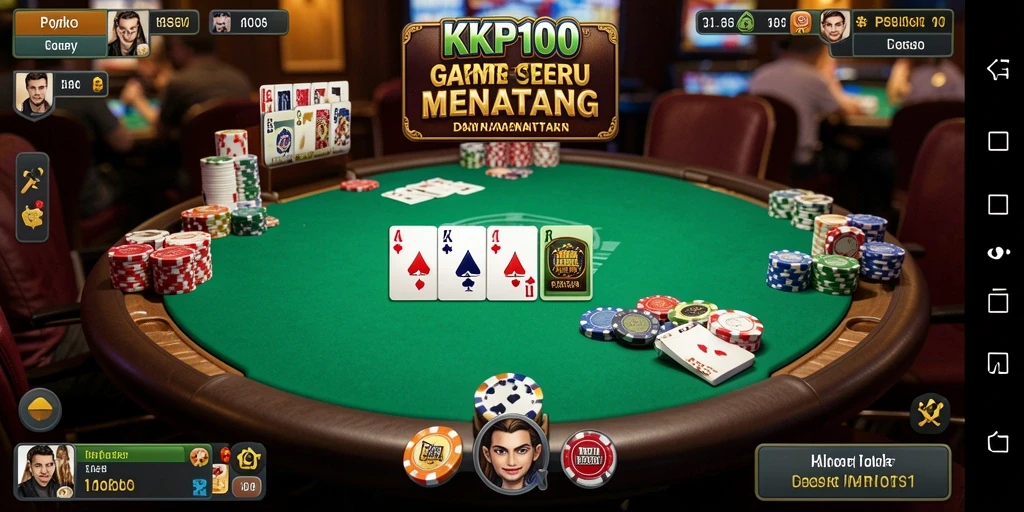 Tampilan gameplay KPK100 yang menarik dan interaktif dalam permainan poker.