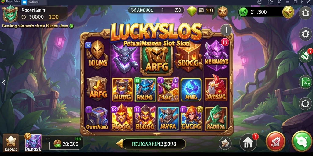 Tampilan gameplay menarik dari LUCKYSLOTS dengan elemen ARPG.