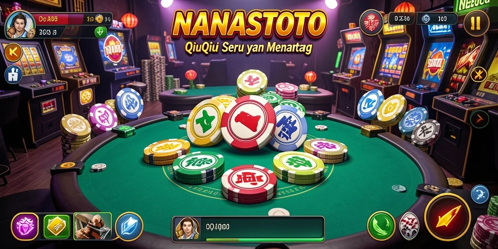 Screenshot gameplay QiuQiu NANASTOTO yang seru dan kompetitif.