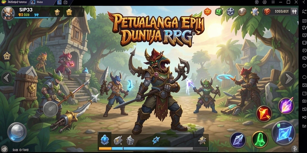 Tampilan gameplay SIP33 dengan pertarungan RPG yang menegangkan.
